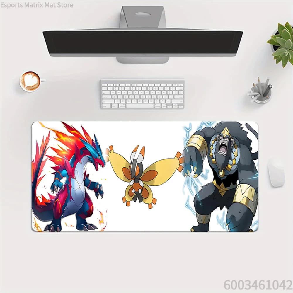 Pokemon Paradox Pokemon Mothim Raging Bolt Tappetino per mouse da gioco esteso, grande tappetino da scrivania