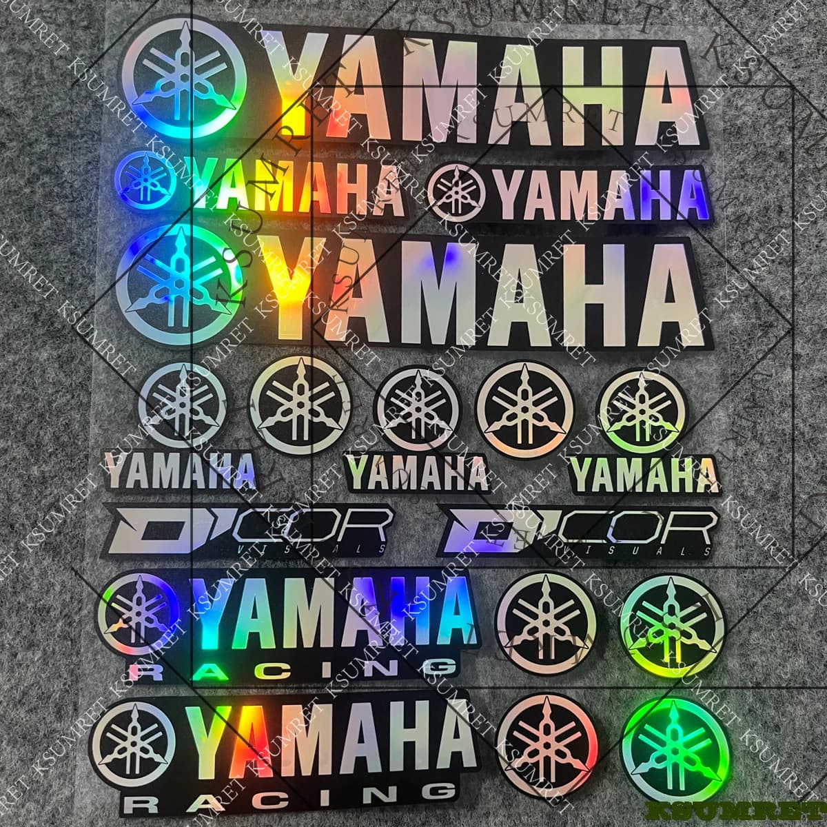 Laser per decalcomanie con logo per casco adesivo moto Yamaha