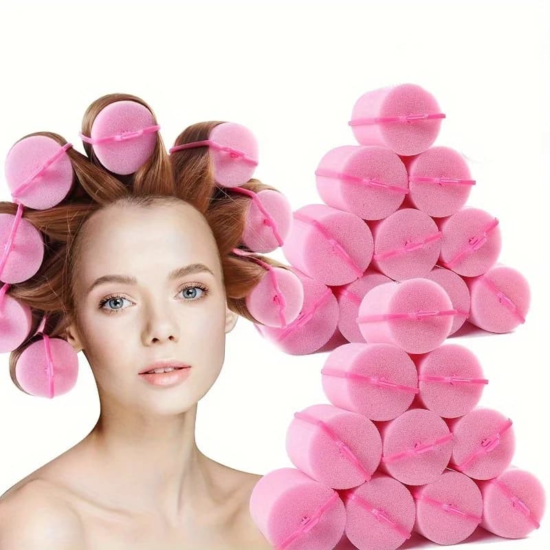8 pezzi di arricciacapelli in morbida schiuma - Styling domestico senza sforzo, senza bisogno di calore, ideali per tutti i tipi di capelli