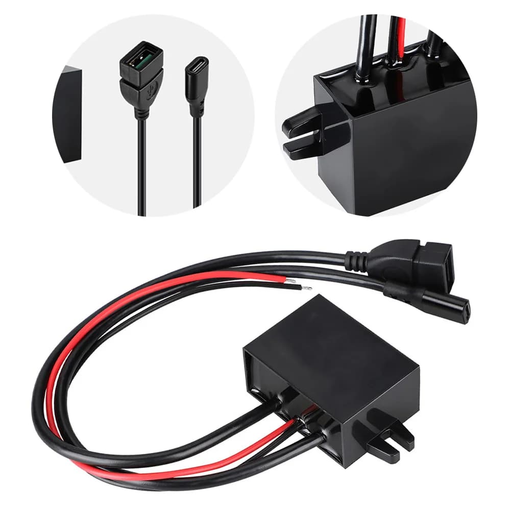 Modulo di ricarica rapida USB+Type-C impermeabile 12V/24V 66W PD per adattatore caricabatterie a doppia porta QC3.0 per auto, barca, camion, camper