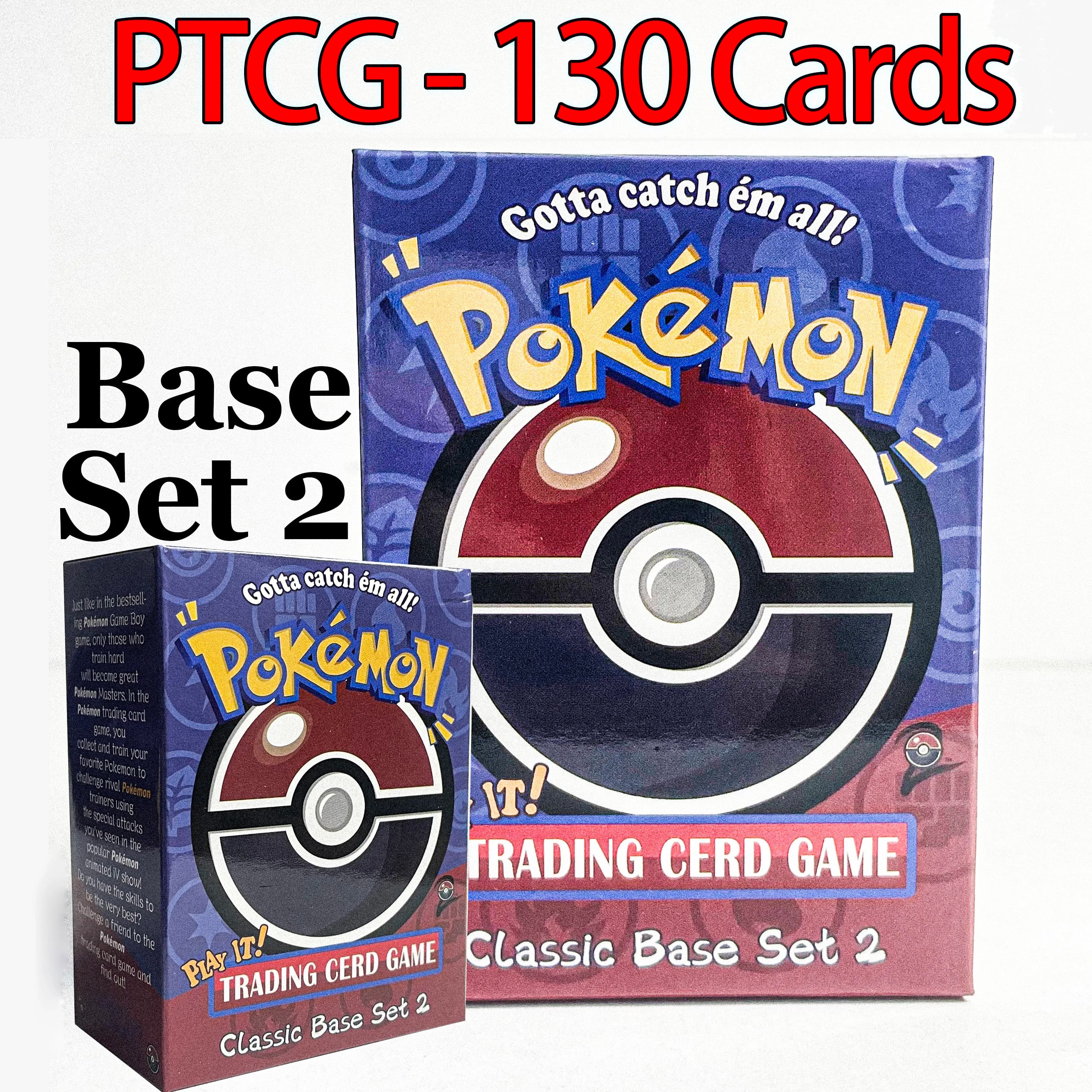 Set completo di carte PKM Set base classica 2 carte proxy Foil 130 carte Energy Magikarp Seaking Wartortle Goldeen Giochi da tavolo