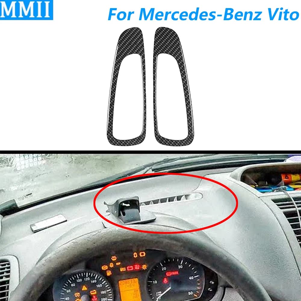 For Mercedes‑Benz Vito W639 2006-2014 Carbon Fiber Central Instrument Air Vent Outlet Panel Cover Trim Car Accessories Sticker