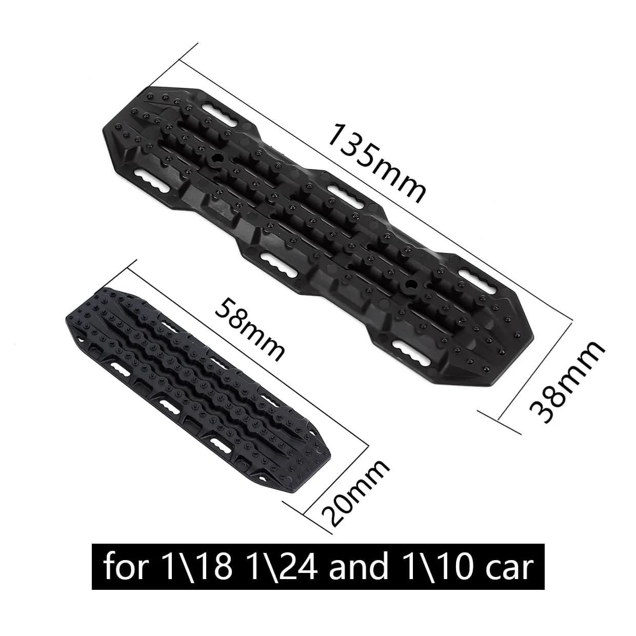 2PCS Plastica Fuga Bordo Rampa Bordo Trim per 1/10 1/18 1/24 RC Creeper Axial SCX10 TRX-4 CC01 SCX24 Traxxas TRX4M Parti FAI DA TE