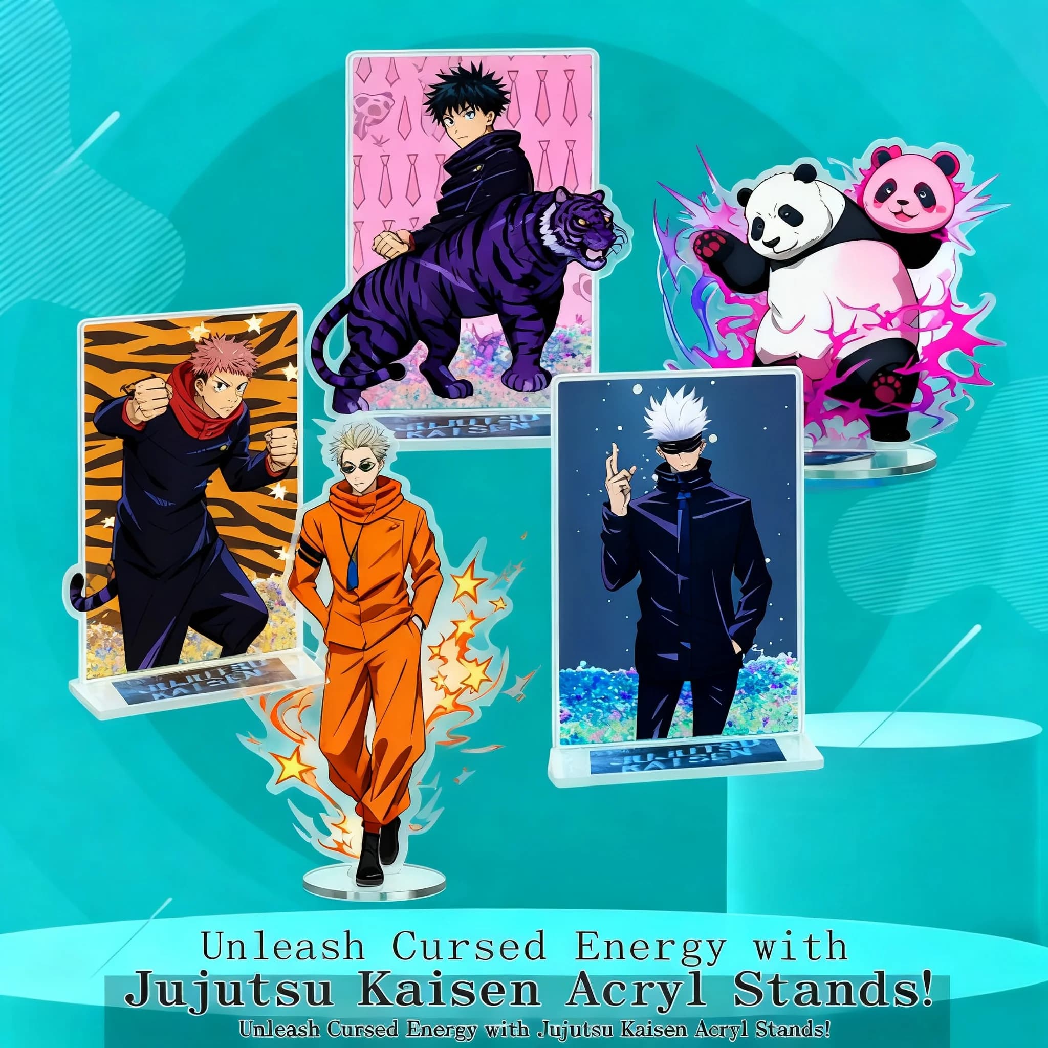 Merchandise Anime Jujutsu Kaisen, Supporto in Acrilico per Tessere Mahjong Gojo Satoru Sand Flow, Decorazione da Collezione, Regalo per Fan