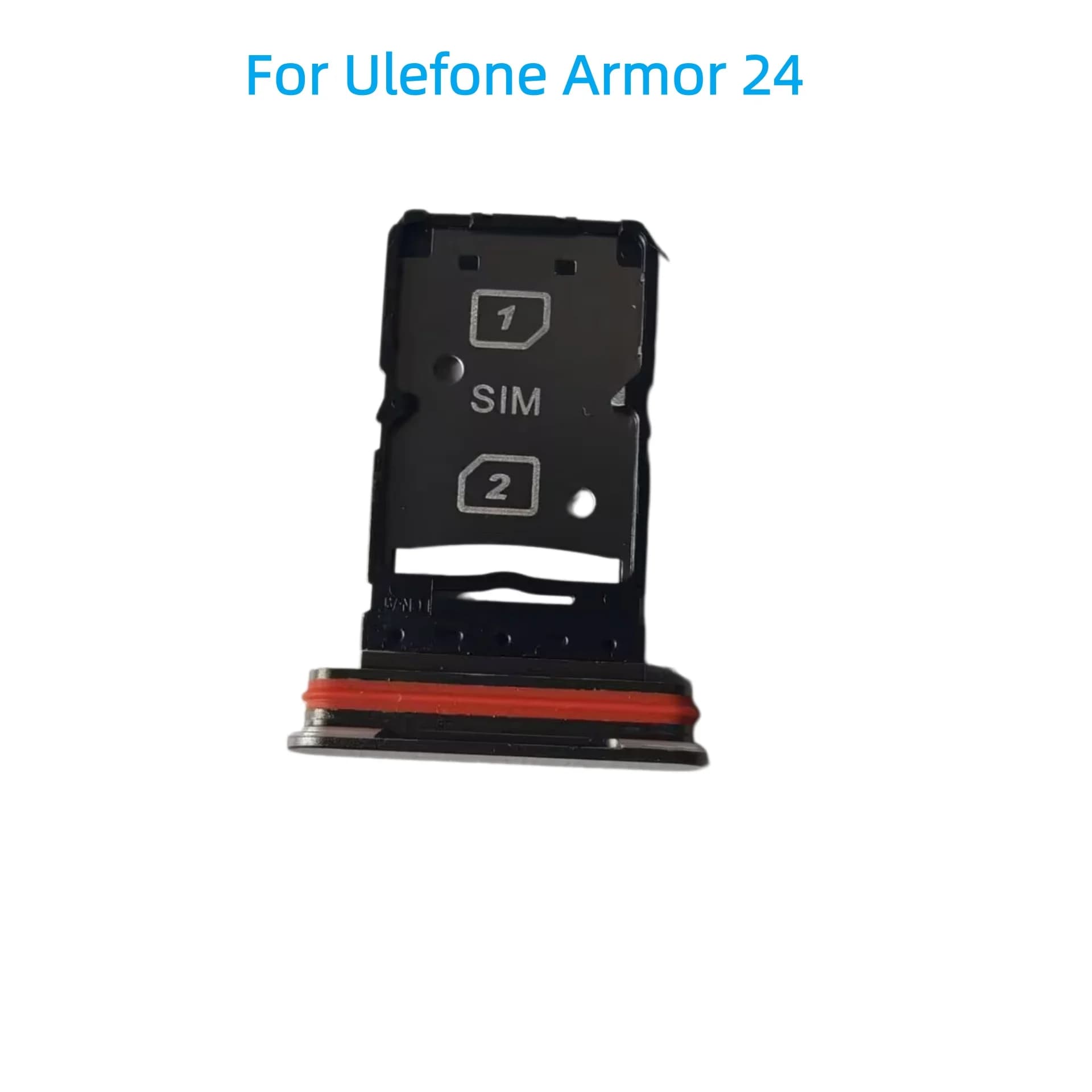 For Ulefone Armor 24 Phone Black Sim Tray Slot SD Memory Card Slot Holder Adapter