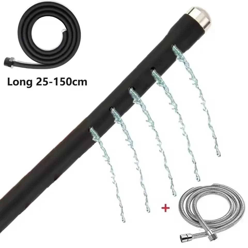 25cm-100cm Long Douche Silicone Enema Syringe 5 Holes Anal Enema Shower Cleaning Head Anal Beads Butt Plug Nozzle Tip Gay