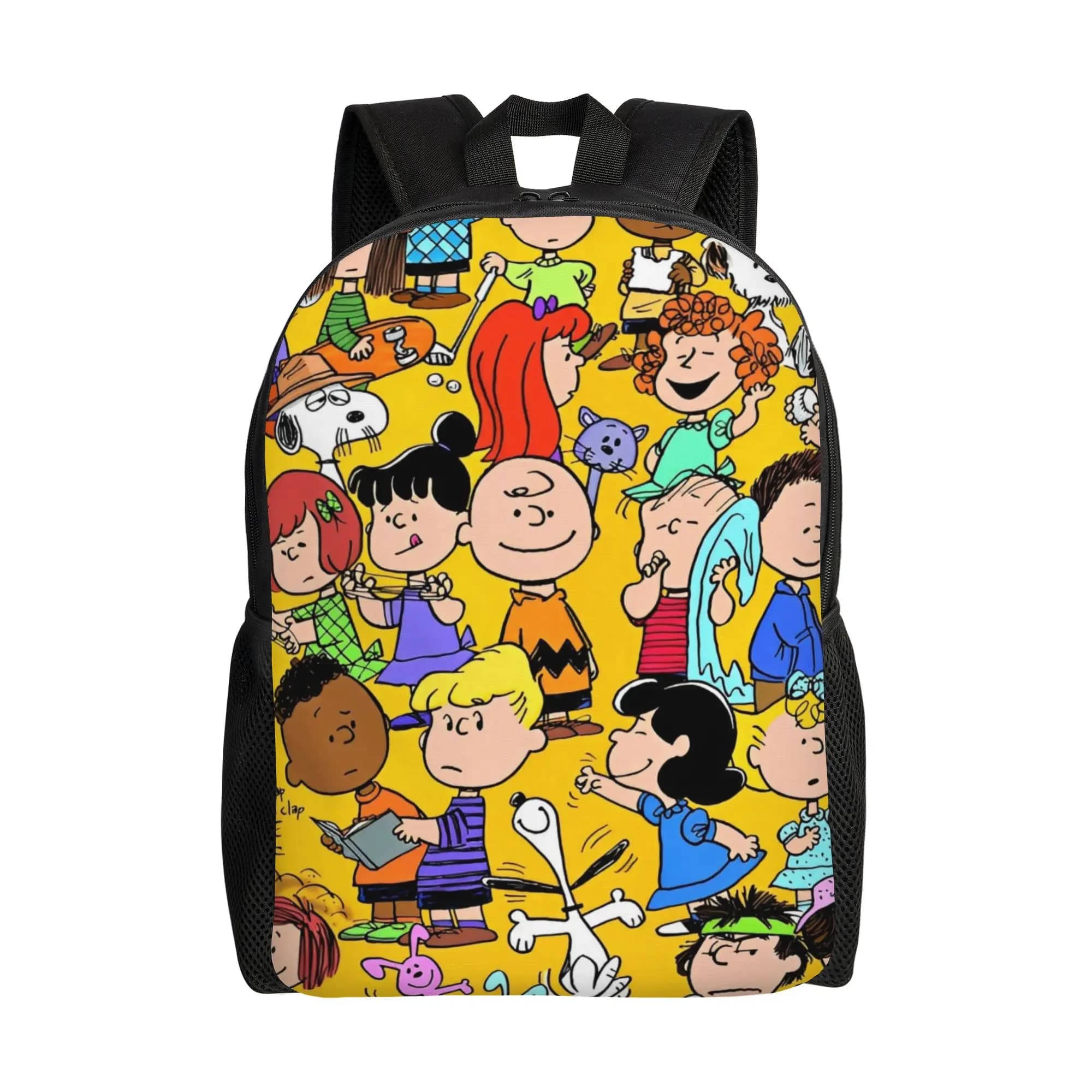 Zaino alla moda Snoopy Peanuts, zaino sportivo per la scuola, l'escursionismo, i viaggi, zaino da giorno a tema cartone animato per uomo e donna, borsa a tracolla per laptop