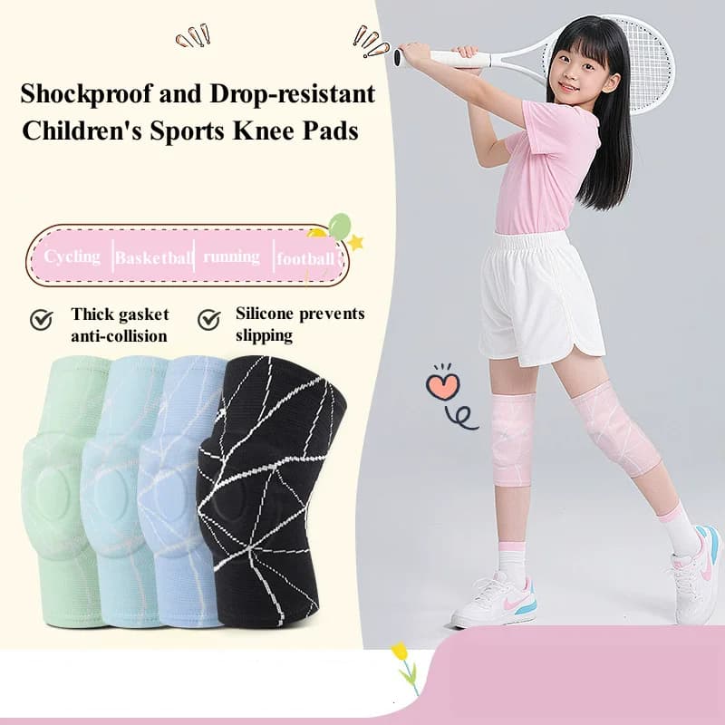 1PCS Compression Knee Sleeve Children Anti Collision Knee Support Brace For Basketball Cycling Football Dancing Kids Knee Pad