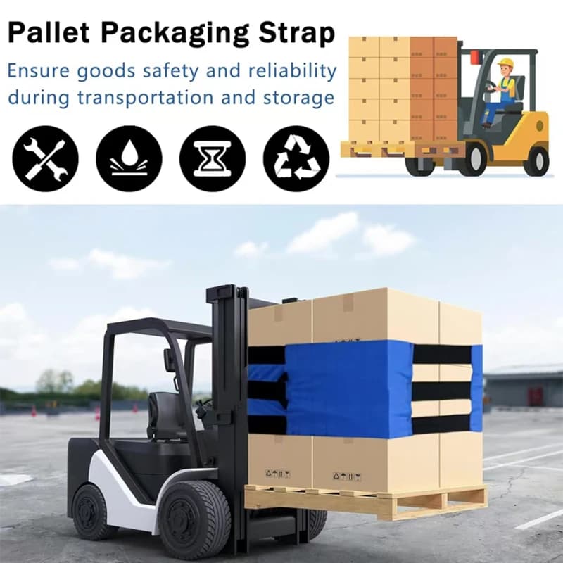 Cinghia per imballaggio per pallet per auto, fascetta per impacchi per carico, per palletizzazione e spedizione, regolabile e riutilizzabile