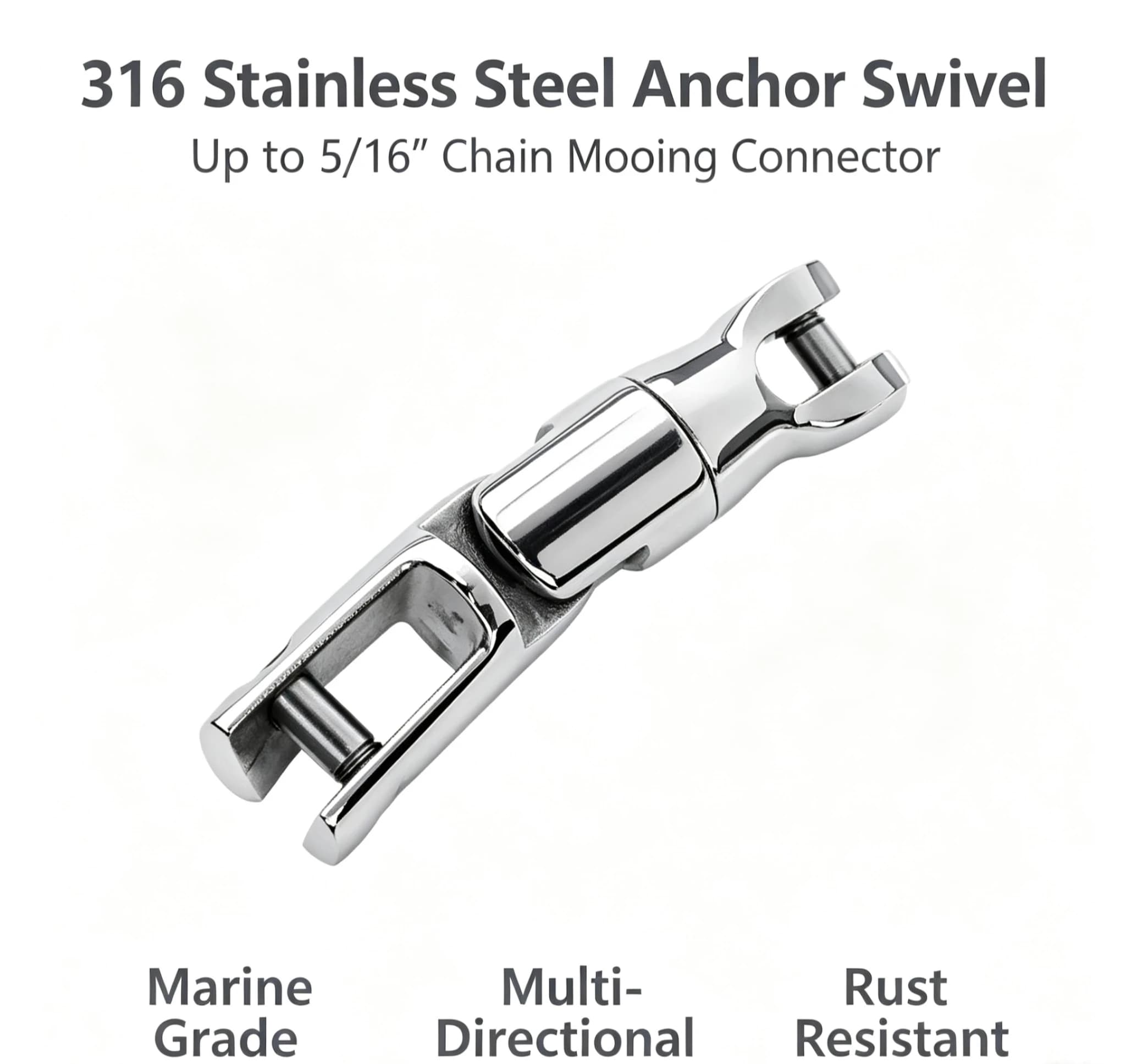 1PCS 6-8mm Multi-Directional Anchor Chain Swivel Connector FOR Marine Boat Yacht OEM Part Number: Leave Blank