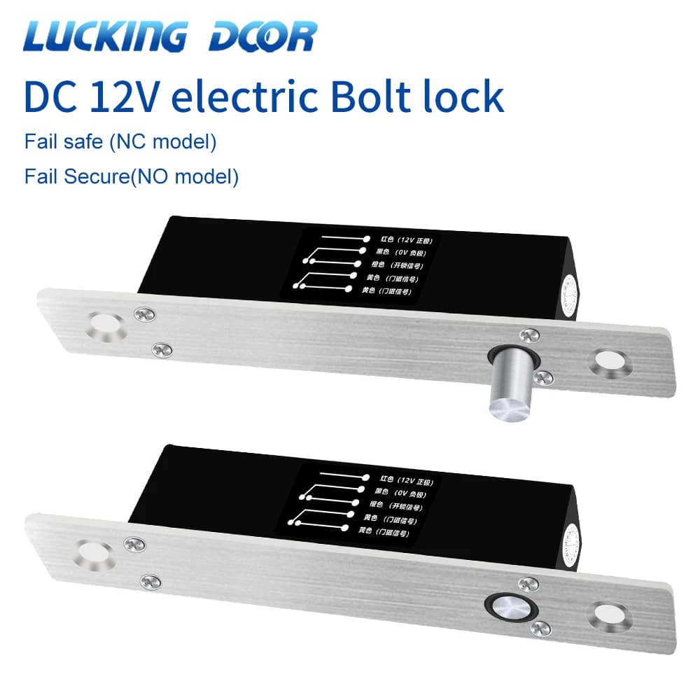 Serratura elettrica DC12V Fail Safe/Fail Secure Facile da installare e controllare Serratura a 5 fili per serratura da infilare con uscita NC/NO