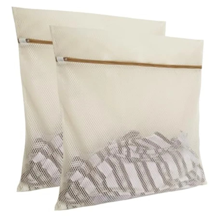 2 Pack Laundry Bag, Durable Honeycomb Mesh Laundry Bags Suitable for Delicate Clothes Washing