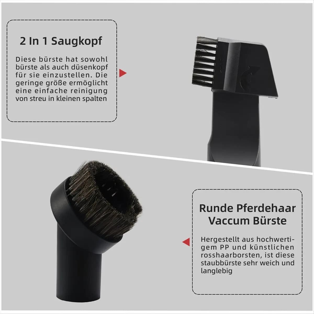 (ABJZ) Set di accessori per aspirapolvere, ugelli universali da 32-35 mm, inclusi ugello per fessure, ugello per auto e spazzola per tappezzeria