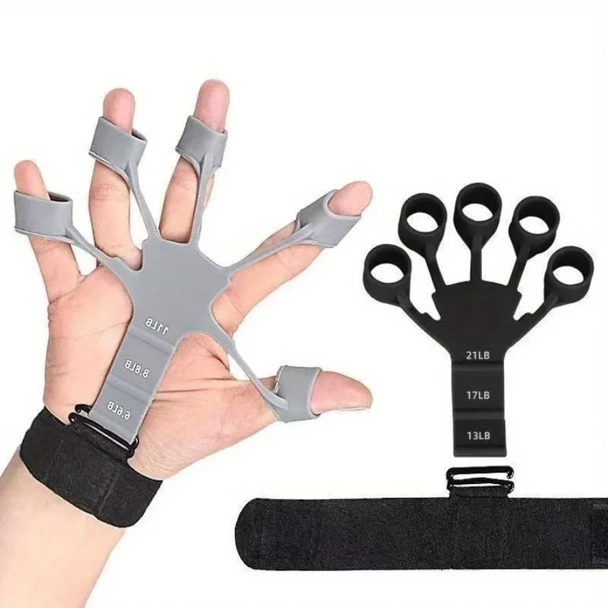 Allenatore per dita antiscivolo regolabile, esercizi per le mani con forza di presa, espansore per dita portatile per allenamento di basket