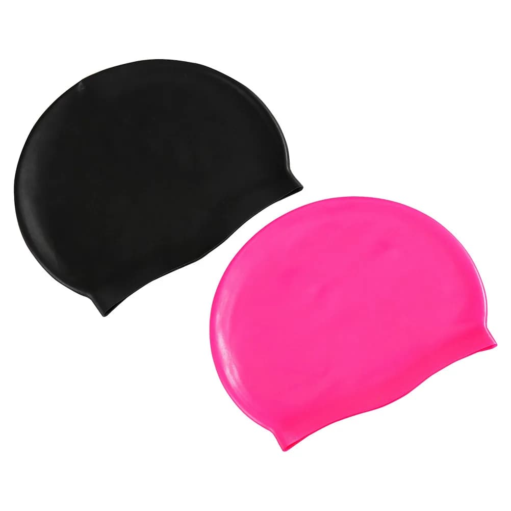 2 Pcs Sports Elastic Swimming Hat Silicone Cap Rubber Accessory Waterproof Caps