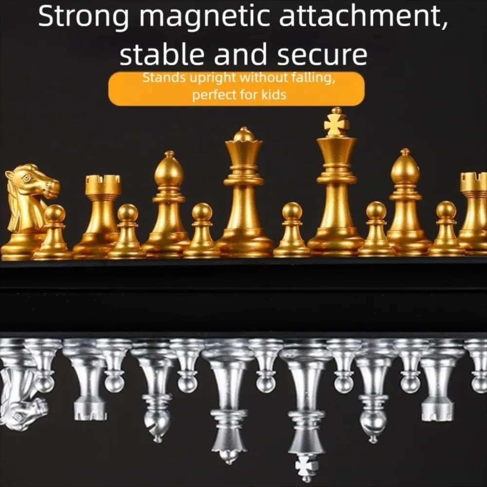 Universal 25/32cm Chessboard Magnetic Chess Set Folding Magnet Travel Board Game Set Portable Plastic English Chess Desktop