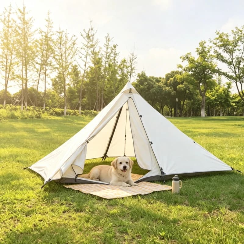 Ultralight Pyramid Camping Tent Single Person Waterproof Shelter for Hiking Trekking Outdoor Adventure No Poles Needed
