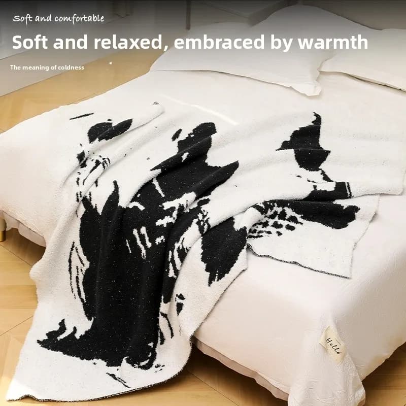 Coperta in Velluto Morbido e Delicato sulla Pelle con Mappa del Mondo, Copridivano, Coperta per Condizionatore d'Aria da Ufficio, Design Moderno e Semplice, Stile Marino...