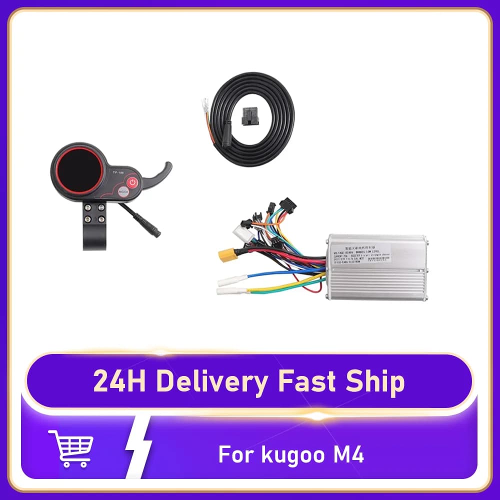 Universal Electric Scooter Controller with TF-100 LCD Display for kugoo M4 with Cable 20A 25A 48V Brushless Motor Sine Wave Part