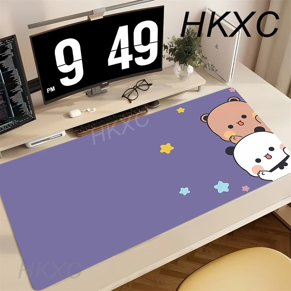 Tappetino per Computer Anime, Mousepad Cartoon Bubu Dudu Kawaii, Accessori PC, Tappetino Grande per Ufficio