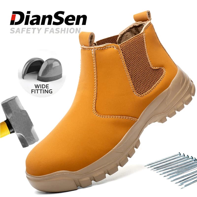 Stivali da lavoro indistruttibili Scarpe antinfortunistiche Stivali impermeabili da uomo Sneakers da lavoro con punta in acciaio Stivali da lavoro antinfortunistici antiscivolo anti-sfondamento
