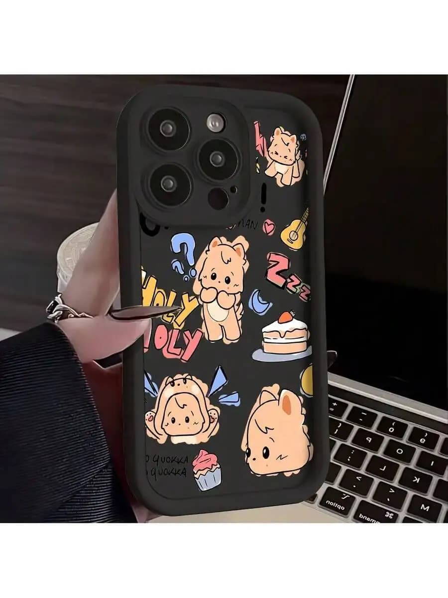 Cute Cartoon Animal Print Phone Case For iPhone 15 14 13 12 11 Pro Max Mini XR Air