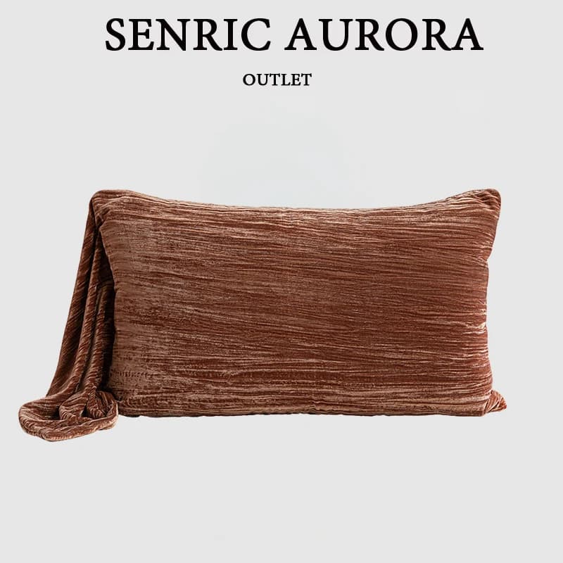 Fodera per cuscino di lusso 48x74cm Aurora Coral Gold con bordo volante, federa per cuscino da letto per casa, hotel, letto, soggiorno, divano