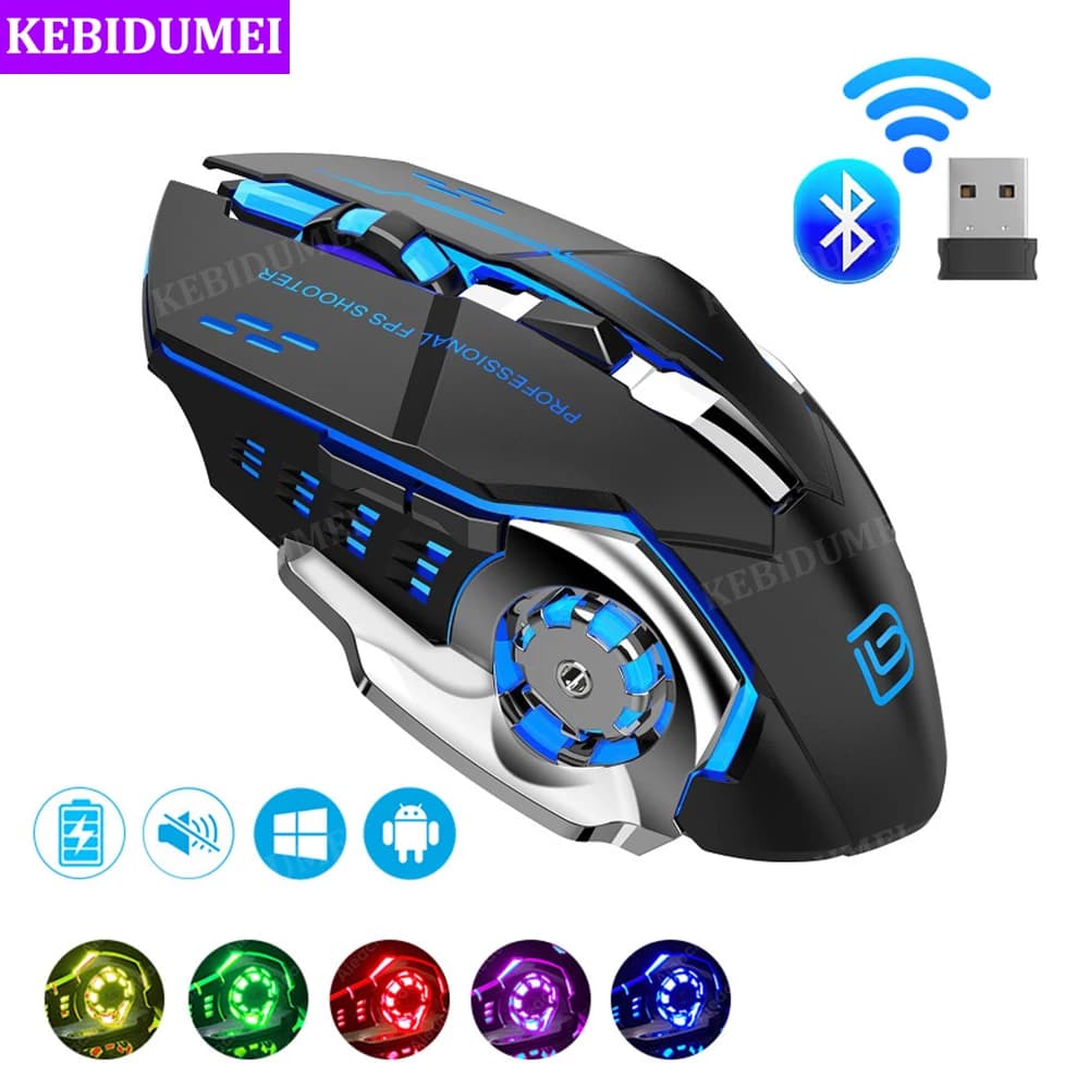 Mouse Bluetooth 5.2 Mouse wireless 2.4G Mouse ricaricabile Mouse da gioco dual mode Mouse 3600 DPI per accessori per computer portatili