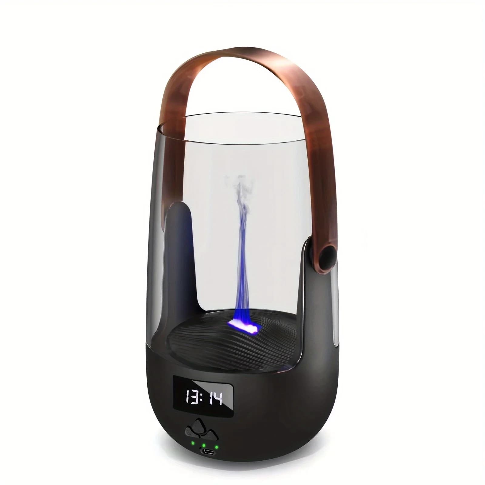 Diffusore di aromaterapia con fiamma a 2 colori Umidificatore per camino USB da 6,76 once con timer per luce notturna Spegnimento automatico per il sollievo dalla pelle secca