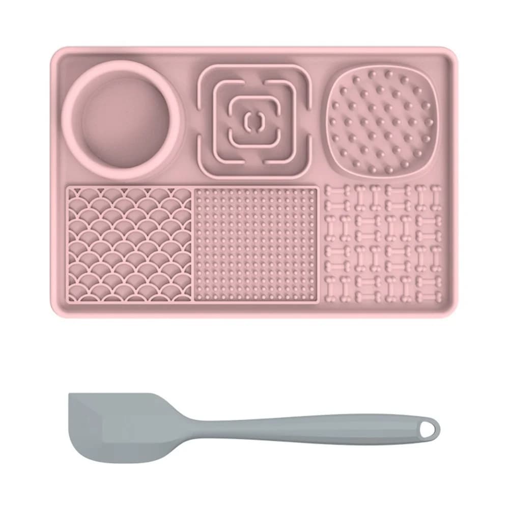 1Pc Pet Dog Cat Licking Pad Licking Pad Anti Choking Slow Food Utensils Slow Food Bowl Licking Plate Pet Cat Yogurt Meal Mat