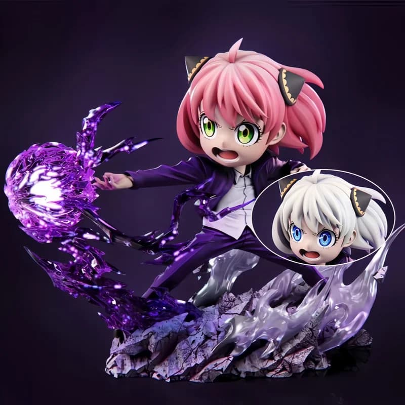 23 cm Gk Anya Cos Gojo Satoru Doppia Testa Swap Spy×Famiglia Jujutsu Kaisen Anime Figura Modello Statua Ornamento Collezione Regalo per Bambini