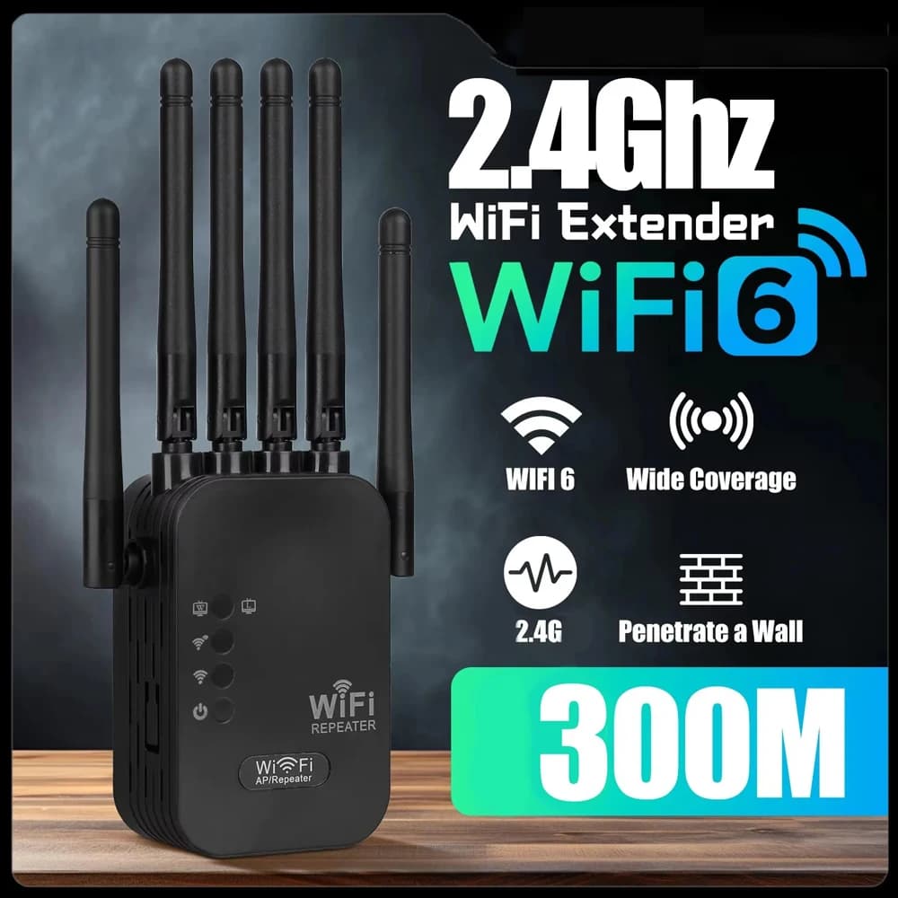 Il extender WiFi 6 funziona con qualsiasi router Compatibilità universale Porte Gigabit Ethernet dual band 6 antenne per oltre 50 dispositivi