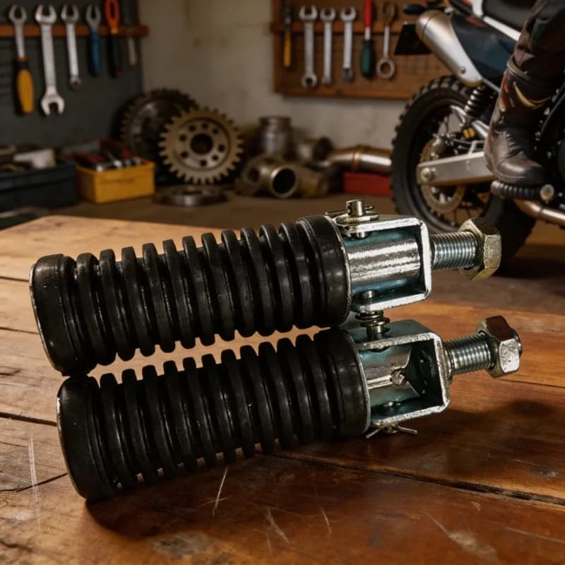 Poggiapiedi Posteriori Universali da 10mm per Moto, Pedane per Passeggero e Pilota, Poggiapiedi in Alluminio Resistente