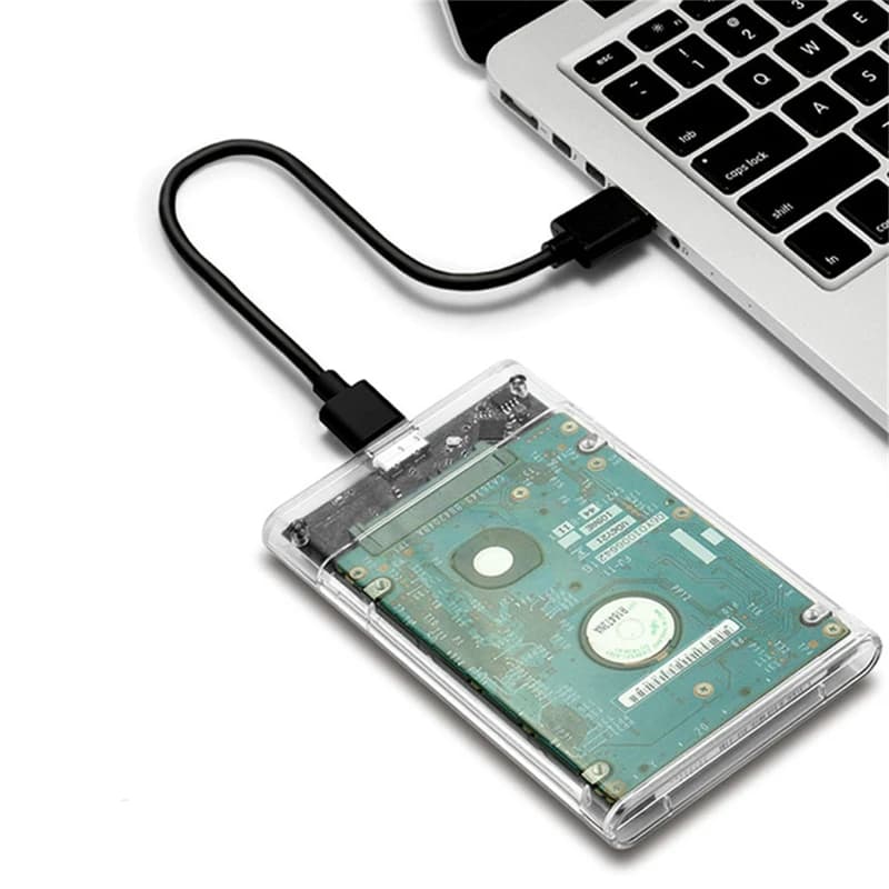 Case per disco rigido USB 3.0/Type C a SATA III per HDD/SSD da 2,5 pollici, custodia esterna per disco rigido, senza utilizzo di attrezzi
