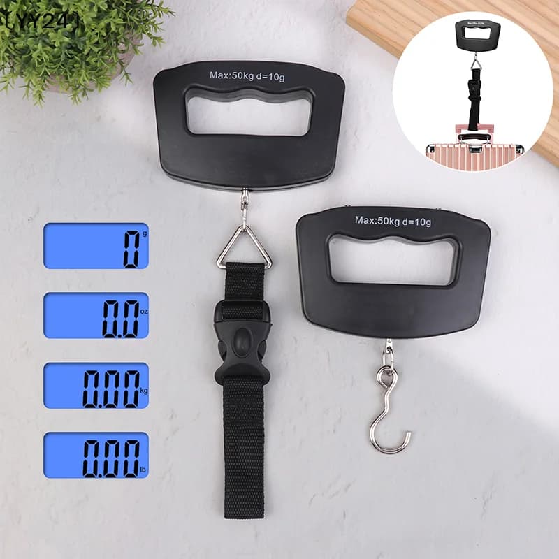 Bilancia digitale per bagagli da viaggio da 50 kg, bilancia elettronica portatile da appendere, bilancia per consegna espressa con gancio〔YY24〕