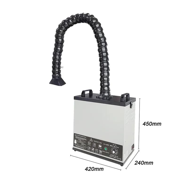 Estrattore di fumi Collettore di polveri portatile per tavolo per unghie Purificatore Dusy Manicure Polvere Aspirapolvere per unghie Filtro antifumo 4 cm