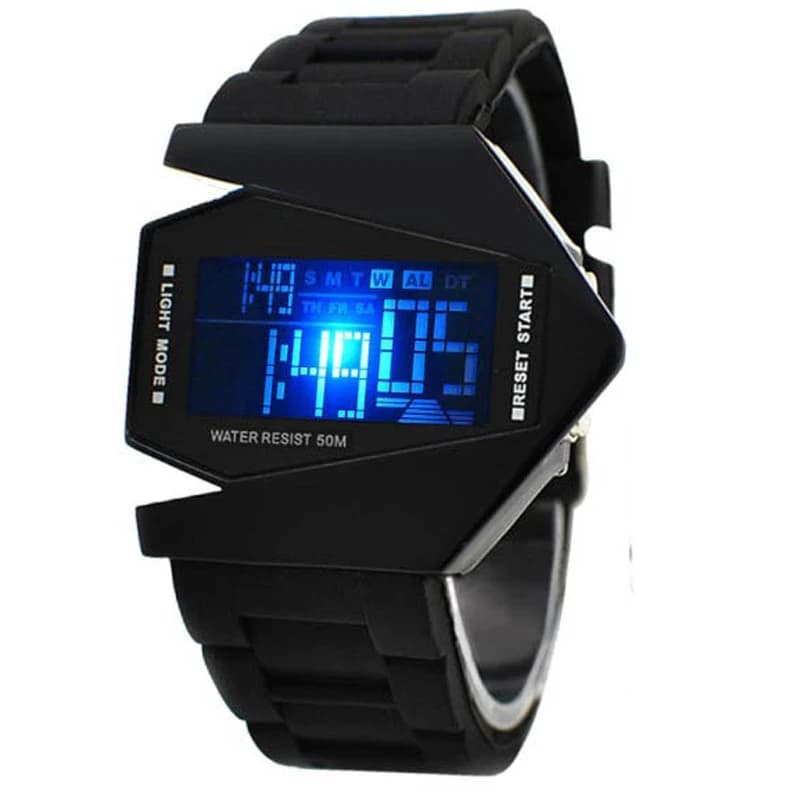 Hot Sale Fashion Creative Air Bomber Men's Watch Digital Led Watch Electronic Multifunction Men's Sports Watches