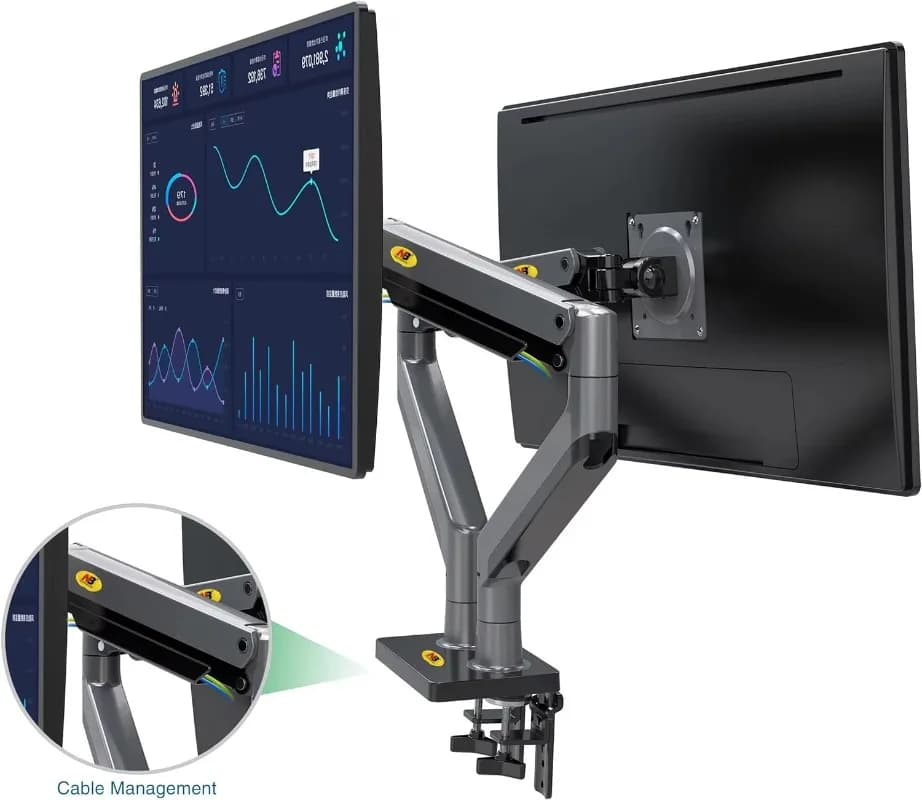 Ultra-wide complete swivel monitor support with double arm for 22''-32'' monitor G32/G35