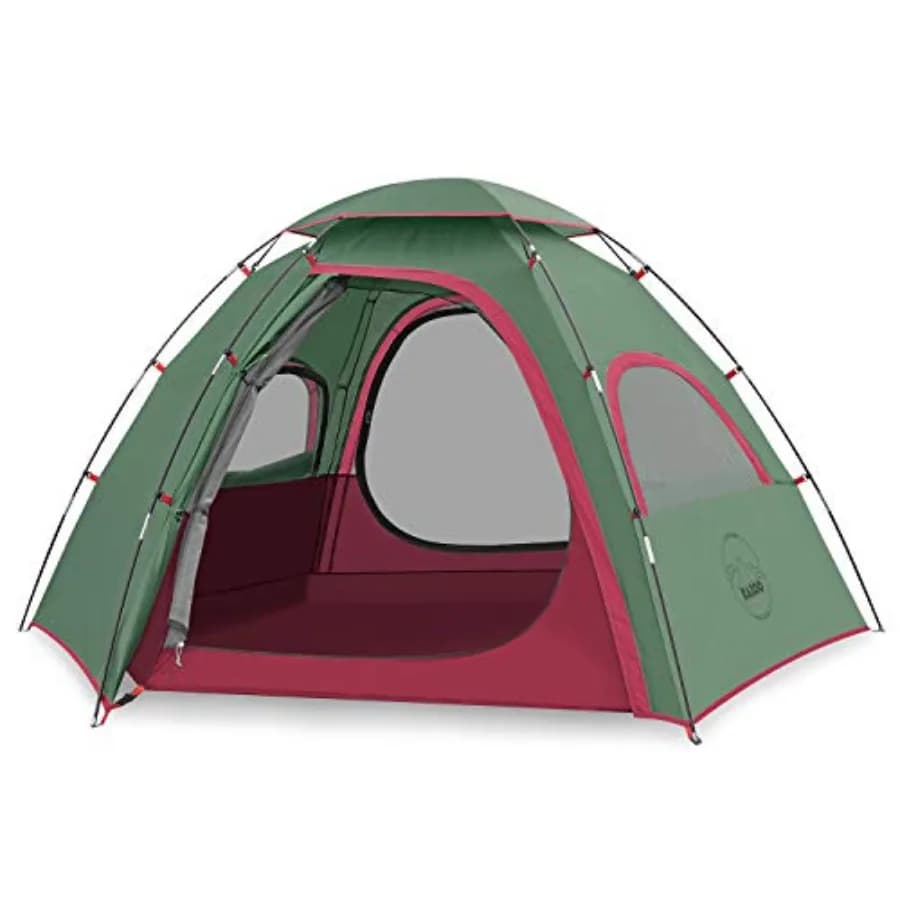 Tenda da Campeggio per 3 Persone, Impermeabile, Facile da Montare, Tenda per Due/Quattro Persone con Protezione Solare