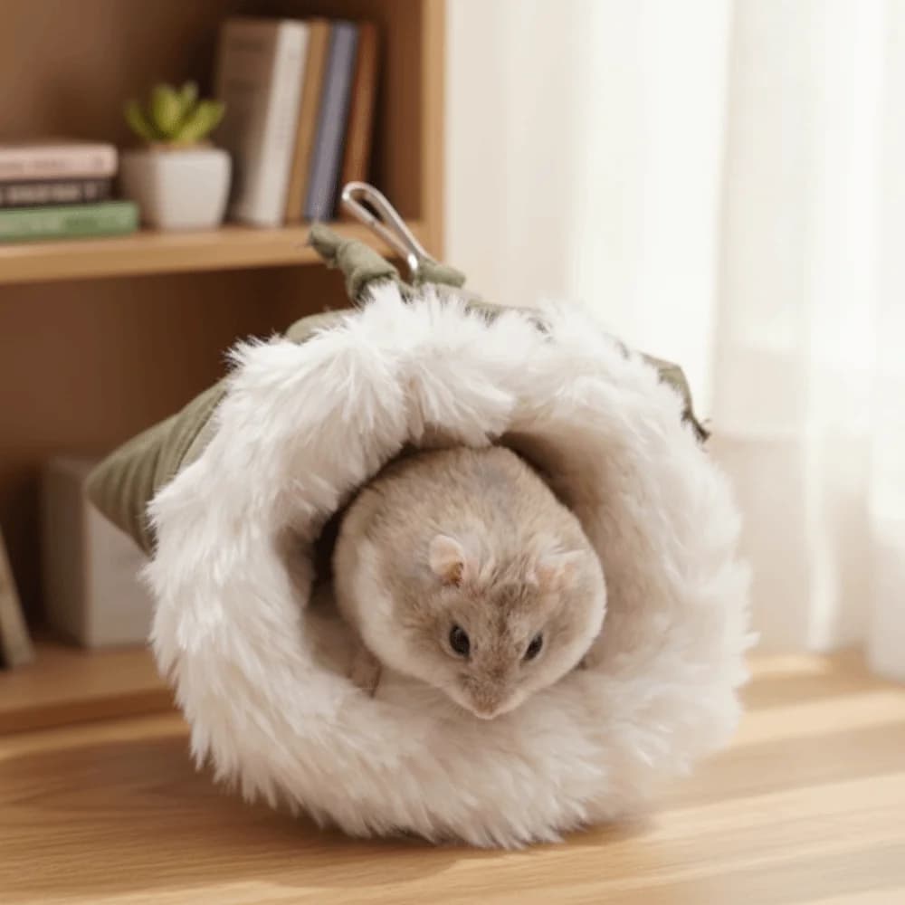 Nice sleeping bag for warm, soft and comfortable hamsters, hamster plush nest, soft mouse bed for windproof, for use of small pets