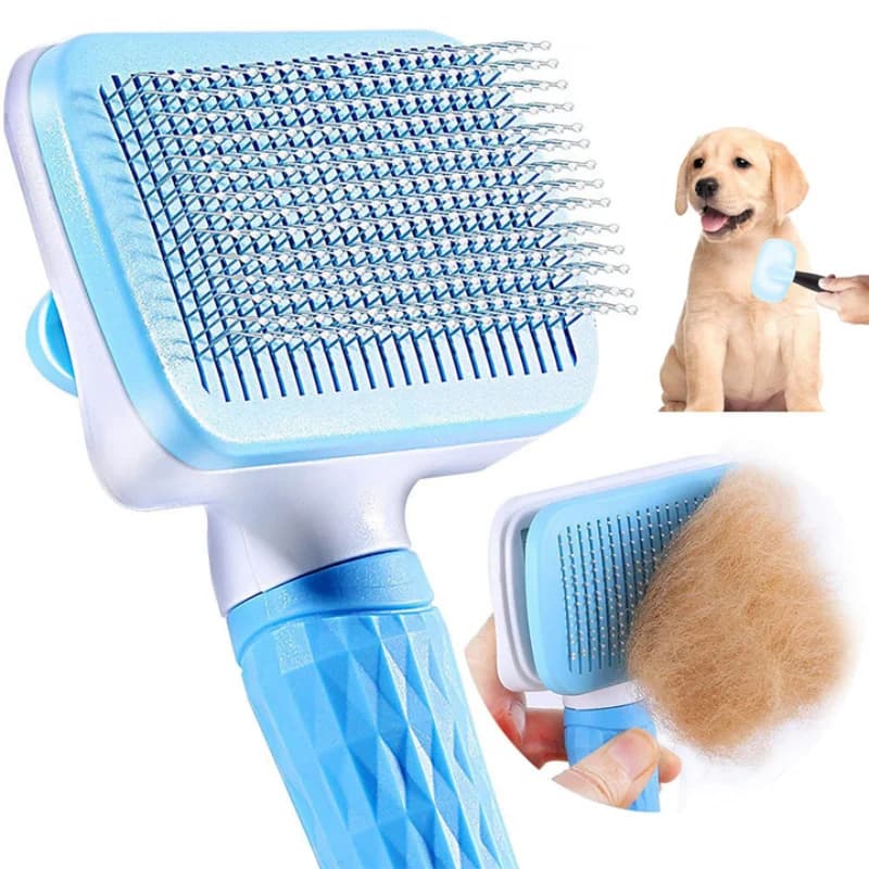 Self‑Cleaning Slicker Brush Pet Hair Removal Comb Efficient Loose Fur Remover Grooming Tool Comfortable Massage Skin Care Comb