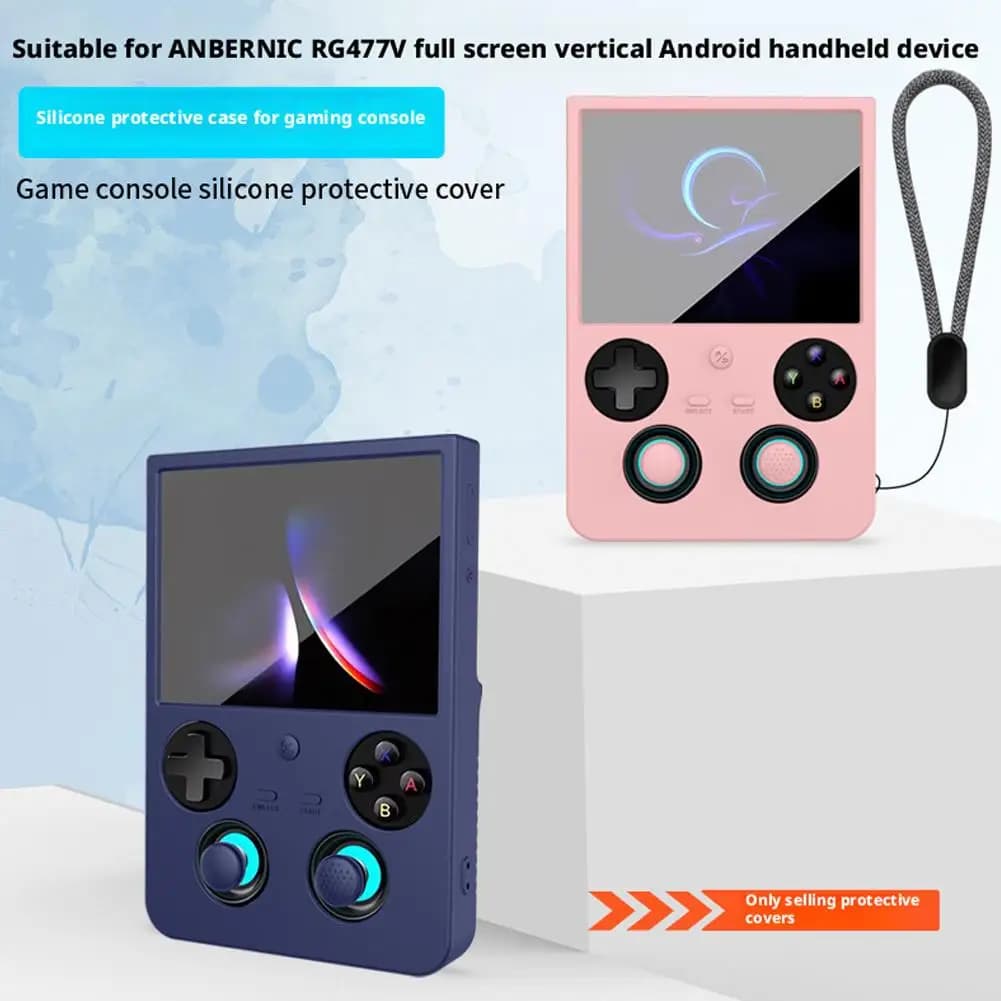 Custodia protettiva in morbido silicone per console da gioco portatile ANBERNIC RG 477V, anti-graffio e anti-urto, accessori per videogiochi