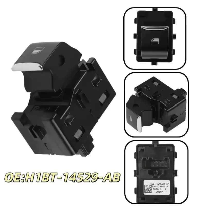 H1BT-14529-AB H1BT14529AB Interruttore di controllo finestrini con pulsante nero per Ford Focus 2019-2022