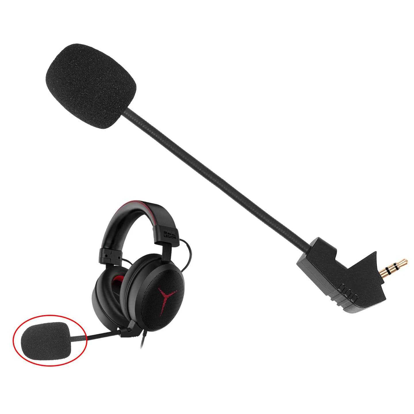 Microfono di ricambio per giochi, adatto per cuffie da gioco wireless Lenovo Legion Y480