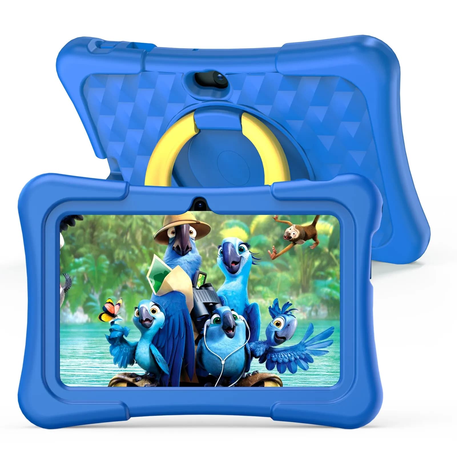 PRITOM Tablet for children Android 13 from 7 inch 32 GB WiFi Bluetooth Dual camera Educational software installed with protective case