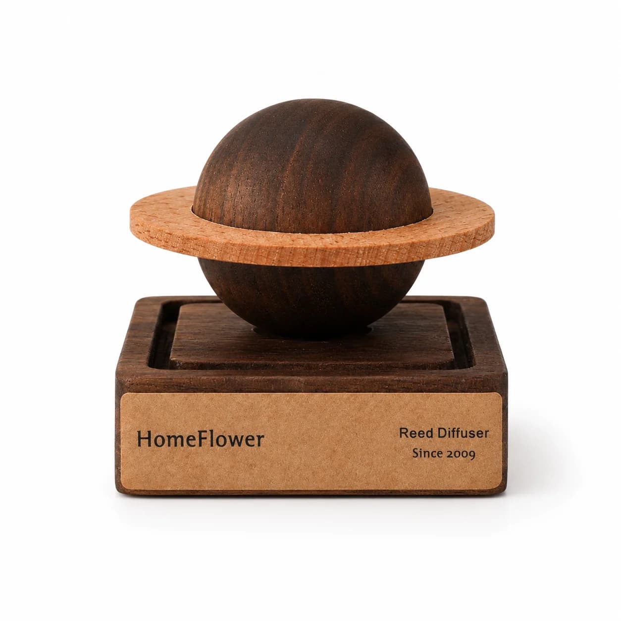 Planet Wood Aroma Diffuser for Essential Oils, Magnetic Car Air Freshener Fragrance Diffuser for Desktop Home Office Decor