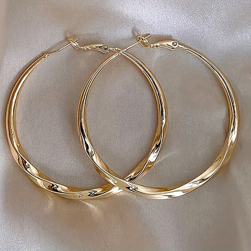 [Vintage | Elegant] Vintage Elegant Hollow Hoop Earrings | Large Circular Women's Jewelry