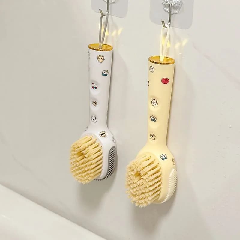 Spazzola Multifunzione Chiikawa con Liquido Integrato per Scarpe e Bucato, con Setole Morbide, Regalo per Ragazze, Stile Cartone Animato, Carina, Nuova, All'ingrosso