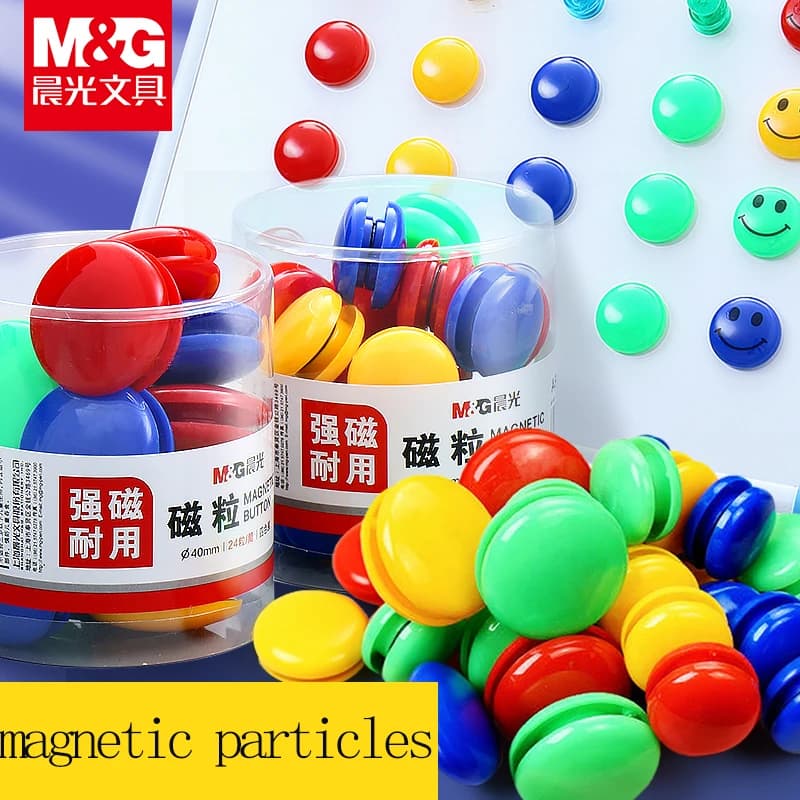 Piastrelle magnetiche M&G, particelle magnetiche, design rotondo, adatte per lavagne, frigoriferi, scuole e display per ufficio
