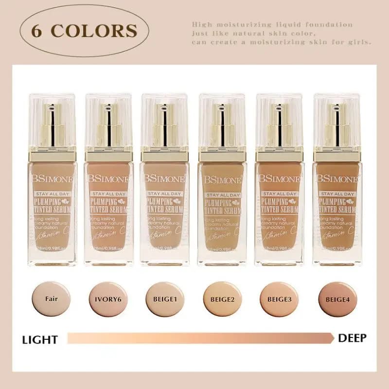 New 28ml liquid foundation with long-lasting concealer, oil control, moisturizing, light and non-stick texture.